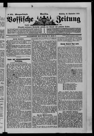 Vossische Zeitung vom 15.09.1912