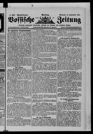 Vossische Zeitung vom 18.09.1912