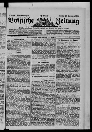 Vossische Zeitung vom 20.09.1912