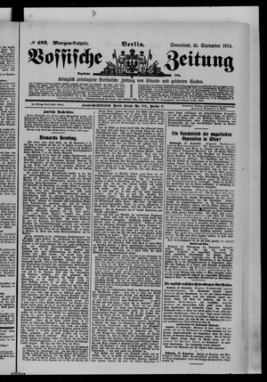 Vossische Zeitung vom 21.09.1912