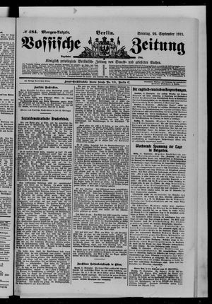 Vossische Zeitung vom 22.09.1912
