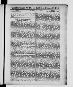 Vossische Zeitung vom 22.09.1912