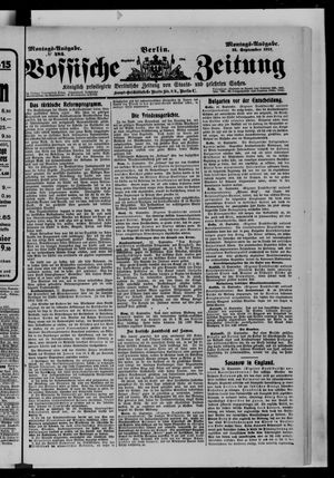 Vossische Zeitung vom 23.09.1912