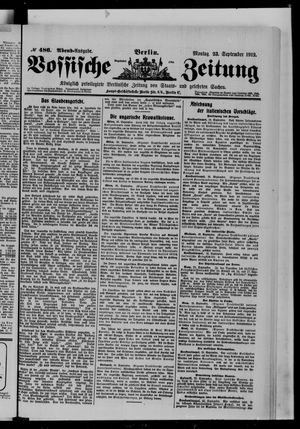 Vossische Zeitung vom 23.09.1912
