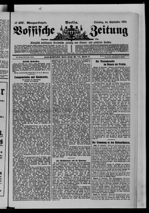 Vossische Zeitung vom 24.09.1912