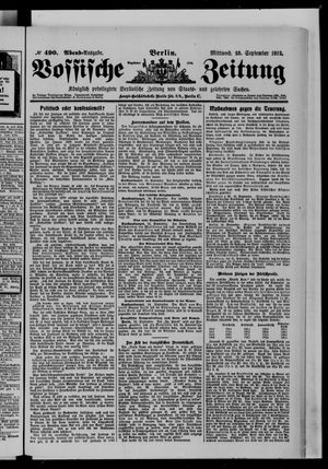 Vossische Zeitung vom 25.09.1912