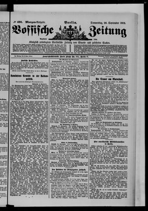 Vossische Zeitung vom 26.09.1912