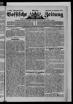 Vossische Zeitung vom 28.09.1912