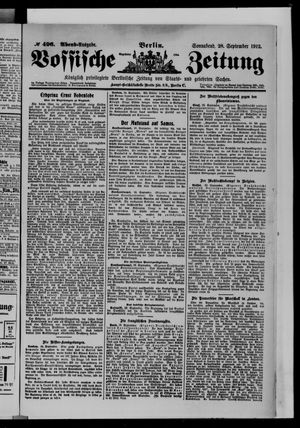 Vossische Zeitung on Sep 28, 1912