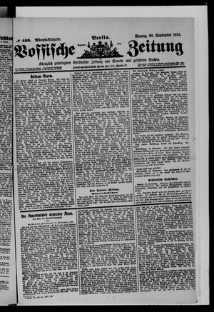 Vossische Zeitung on Sep 30, 1912