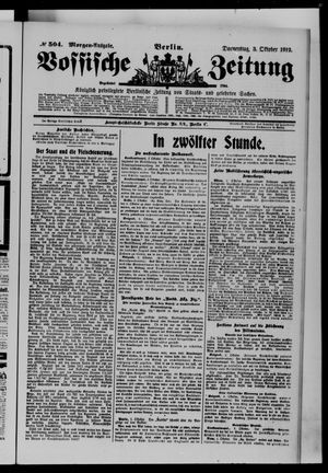 Vossische Zeitung vom 03.10.1912
