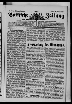 Vossische Zeitung vom 04.10.1912