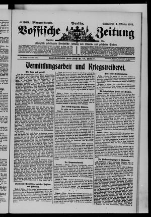 Vossische Zeitung vom 05.10.1912