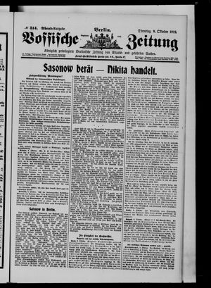 Vossische Zeitung vom 08.10.1912