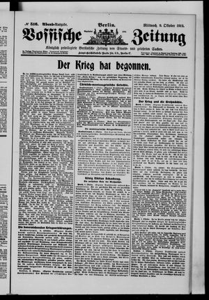 Vossische Zeitung vom 09.10.1912