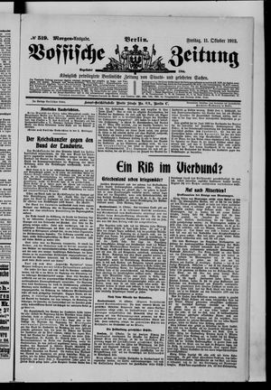 Vossische Zeitung vom 11.10.1912