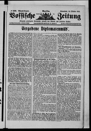 Vossische Zeitung on Oct 12, 1912