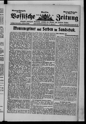 Vossische Zeitung vom 14.10.1912