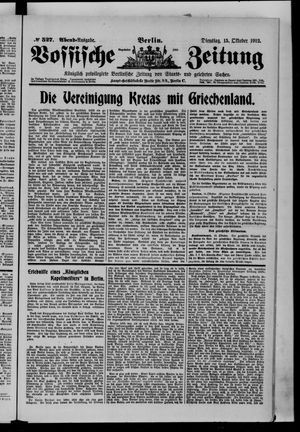 Vossische Zeitung vom 15.10.1912