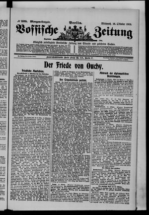 Vossische Zeitung vom 16.10.1912