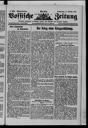 Vossische Zeitung vom 17.10.1912