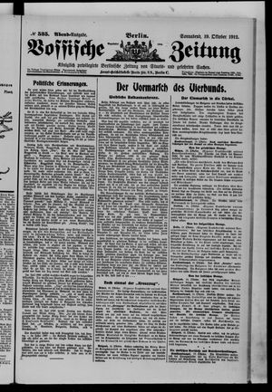 Vossische Zeitung vom 19.10.1912