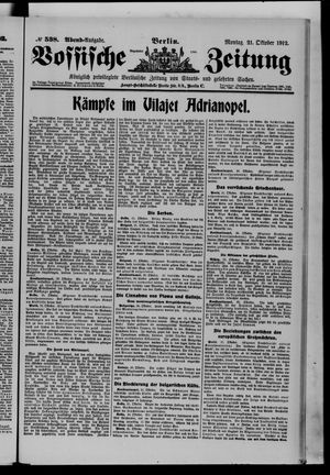 Vossische Zeitung vom 21.10.1912