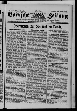 Vossische Zeitung vom 22.10.1912