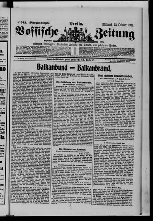 Vossische Zeitung vom 23.10.1912