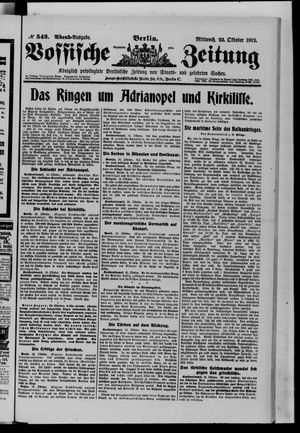 Vossische Zeitung vom 23.10.1912