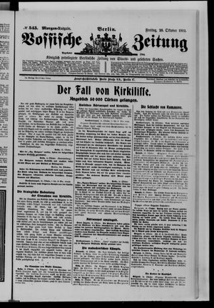 Vossische Zeitung vom 25.10.1912