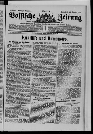 Vossische Zeitung vom 26.10.1912