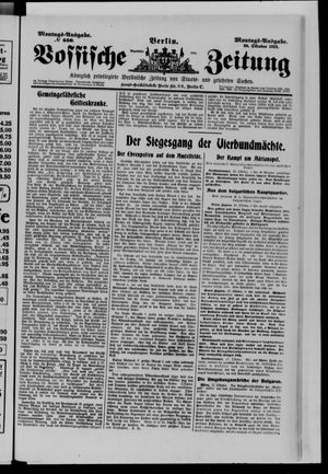 Vossische Zeitung vom 28.10.1912