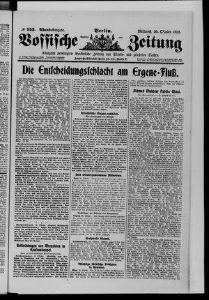 Vossische Zeitung vom 30.10.1912
