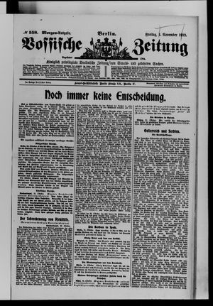 Vossische Zeitung vom 01.11.1912