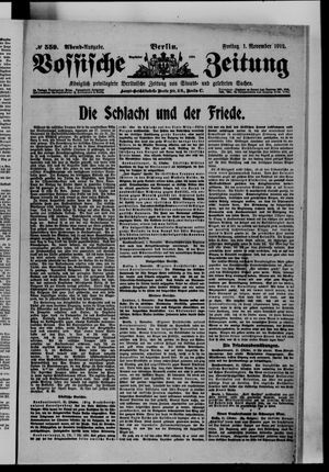 Vossische Zeitung vom 01.11.1912