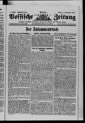 Vossische Zeitung on Nov 4, 1912