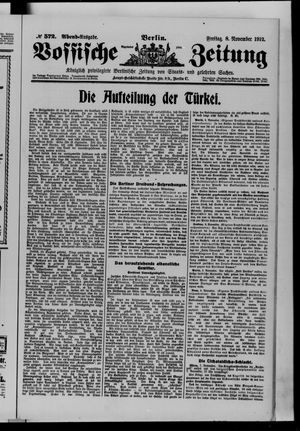 Vossische Zeitung vom 08.11.1912