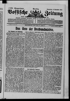 Vossische Zeitung vom 09.11.1912
