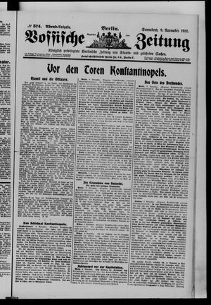 Vossische Zeitung vom 09.11.1912