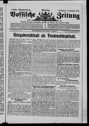 Vossische Zeitung vom 14.11.1912