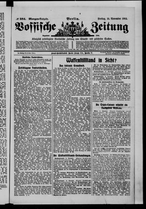 Vossische Zeitung vom 15.11.1912