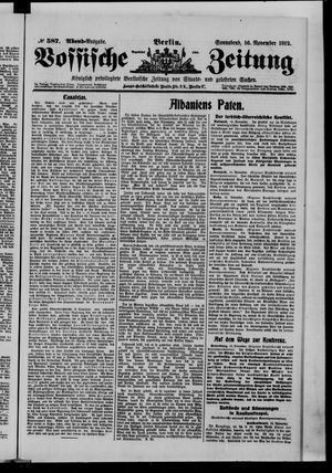 Vossische Zeitung vom 16.11.1912
