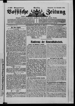Vossische Zeitung vom 23.11.1912