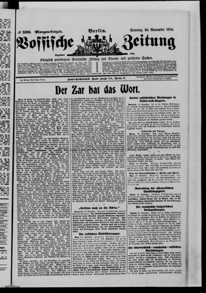 Vossische Zeitung vom 24.11.1912