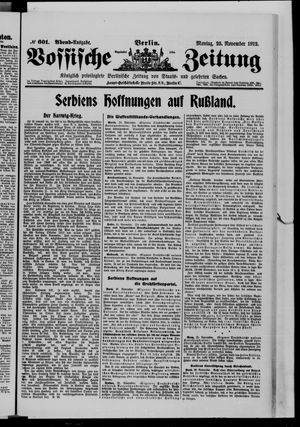Vossische Zeitung vom 25.11.1912