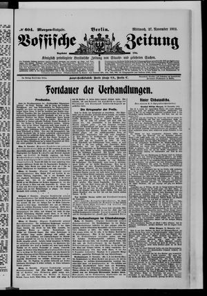 Vossische Zeitung vom 27.11.1912