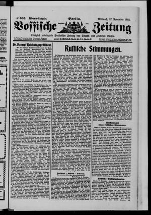 Vossische Zeitung vom 27.11.1912