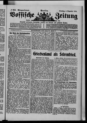 Vossische Zeitung vom 03.12.1912