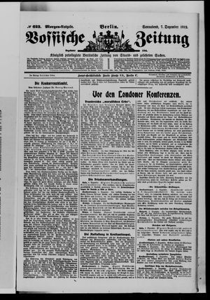 Vossische Zeitung vom 07.12.1912
